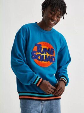 Dumbgood X Space Jam Tune Squad Turquois Crew Neck Sweater Sz S